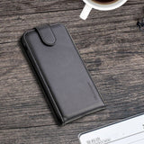 iCoverLover Black Vertical Flip Genuine Leather For iPhone XS & X Case
