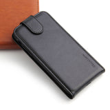 iCoverLover Black Vertical Flip Genuine Leather For iPhone XS & X Case
