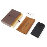 iCoverLover Black Vertical Flip Genuine Leather For iPhone XS & X Case
