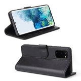 For Samsung Galaxy S20 Case iCoverLover Genuine Cow Leather Wallet Cover Black