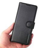 For Samsung Galaxy S20 Case iCoverLover Genuine Cow Leather Wallet Cover Black