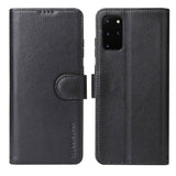 For Samsung Galaxy S20+ Plus Case iCoverLover Genuine Leather Wallet Cover Black
