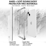 For iPhone 15 Case iCoverLover Shockproof Cover Clear