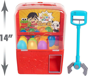 RYAN'S WORLD Mystery Claw Machine Playset and Figures, Kids Toy