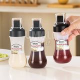 ROBO 5 hole squeeze type sauce bottle black 350ml
