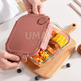 ROBO Clark 2 Diveded Glass Lunch Box 620ml - Red