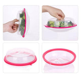 4 Sets Microwave Oven Plate Cover Non Stick Plastic Clear Dish Lid Table Dustproof