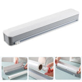 Magnetic Kitchen Cling Film Dispenser Holder Cutter Food Wrap Foil Food Plastic Wrap Hold