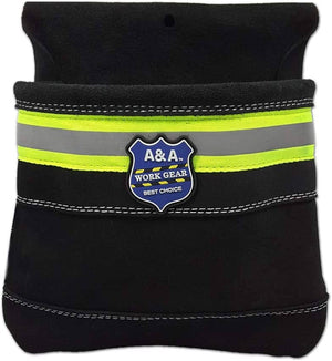 Large ( 25*22 CM ) one Pocket Fastener Pouch Tool Belt , Single Pocket Pouch in Heavy Cowhide Suede Leather