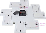 Multi Photo Frame Modern Wall Clock, White Color, Modern Design