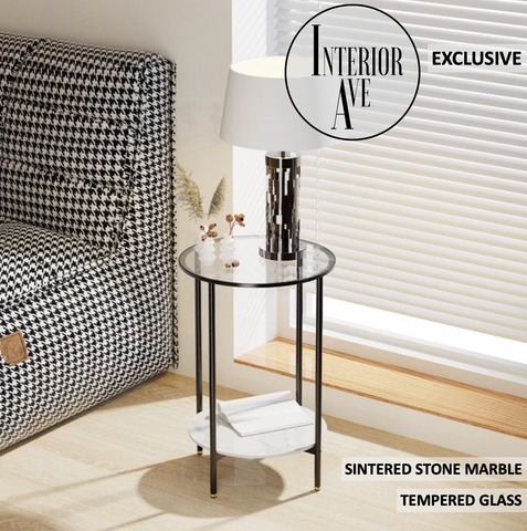 Interior Ave Cosmopolitan Two Tier Mix Side Table
