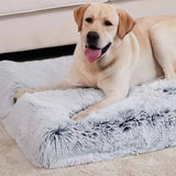 Rectangle Pet Dog Comfort Bed Plush Comfortable Removable Washable Kennel L