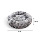 Pawfriends Dog Cat Pet Calming Bed Washable ZIPPER Cover Warm Soft Plush Round Sleeping 70