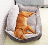 Sofa-Style Dog Bed Waterproof Washable Soft High Back Comfy Sleeping Kennel L
