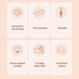 Large Pet Dog Bed Soft Warm Removable Washable High Back Mattress Puppy Mat L