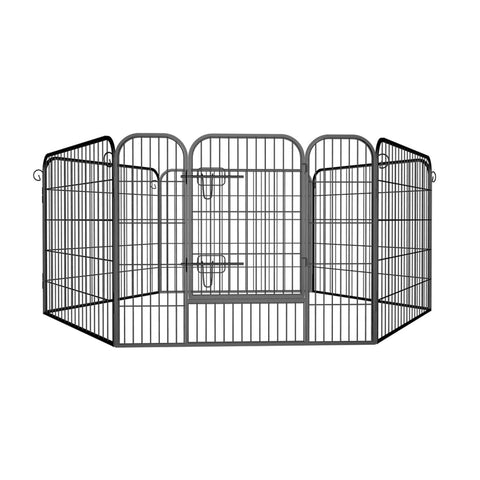 Heavy Duty Comfortable Pet Dog Game Fence Foldable 6 Panel Metal Dog Fence Black