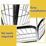 Heavy Duty Comfortable Pet Dog Game Fence Foldable 8 Panel Metal Dog Fence Black