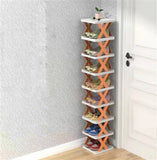 A+Living Folding Shoe Rack Household Doorway Balcony Simple Perforate 9 Layer Shoe Rack