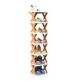 A+Living Folding Shoe Rack Household Doorway Balcony Simple Perforate Multi Layer