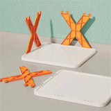 A+Living Household Folding Shoe Rack Doorway Balcony Simple Perforate Multi Layer Orange