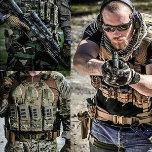 Mountgear Multifunctional Men's Outdoor Tactical Belt Outside Military Training Belt Black