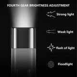 Mountgear Rechargeable Portable Flashlight with Side Light Outdoor Cycling ABS Flashlight