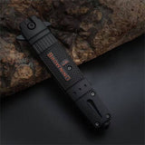 Mountgear Rubber Handle Folding Multi-Function High Camping Mini  Field Survival Knife