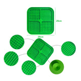 Pawfriends 4in1 Silicone Pet Lick Mat Cat Puppy Dog Slow Feeder Grooming Helper Mat Green