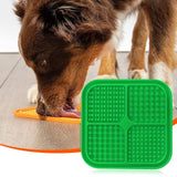 Pawfriends 4in1 Silicone Pet Lick Mat Cat Puppy Dog Slow Feeder Grooming Helper Mat Green