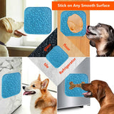 Pawfriends Asphyxia-resistant Silicone Dog Pet Lick Mat Slow Feeder Grooming Helper Blue