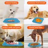 Pawfriends Asphyxia-resistant Silicone Dog Pet Lick Mat Slow Feeder Grooming Helper Blue