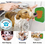 Pawfriends Asphyxia-resistant Silicone Dog Pet Lick Mat Slow Feeder Grooming Helper Green