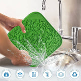 Pawfriends Asphyxia-resistant Silicone Dog Pet Lick Mat Slow Feeder Grooming Helper Green