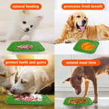 Pawfriends Asphyxia-resistant Silicone Dog Pet Lick Mat Slow Feeder Grooming Helper Green