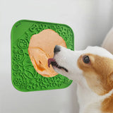 Pawfriends Asphyxia-resistant Silicone Dog Pet Lick Mat Slow Feeder Grooming Helper Green