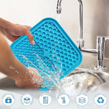Pawfriends 3in1 Silicone Pet Lick Mat Cat Puppy Dog Slow Feeder Grooming Helper Mat Blue