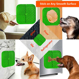 Pawfriends 3in1 Silicone Pet Lick Mat Cat Puppy Dog Slow Feeder Grooming Helper Mat Green