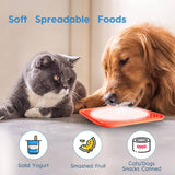 Pawfriends 4in1 Silicone Pet Lick Mat Cat Puppy Dog Slow Feeder Grooming Helper Mat Orange