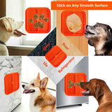 Pawfriends 4in1 Silicone Pet Lick Mat Cat Puppy Dog Slow Feeder Grooming Helper Mat Orange