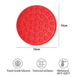 Pawfriends Silicone Dog Cat Pet Licking Pad Anti-Anxiety Slow-Feeding Licking Pad Red