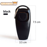 Pawfriends Dog Training Whistle Clicker Combo Stop Pet Barking Obedience Train Skills Black