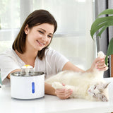 Pawfriends Pet Dog Cat Water Bowl No Spill Slow Feeder Dispenser Pet Water Feeder Blue