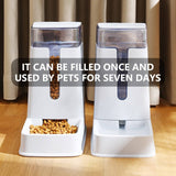 Pawfriends Pet Double Bowl Automatic Feeder Water Dispenser Dog Bowl Cat Bowl Bottle