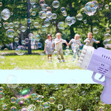 Bubblerainbow 42 Hole Angel Wing Automatic Bubble Blowing Bubble Gun Launcher Toy Purple