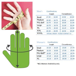 Premium Quality Cabretta Leather Golf Glove for Men - White (L)