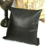 Melbourne Leather Co Genuine Leather Patchwork Cushion Cover Pillow Cover Leather Pillow Leather Cushion Vintage Leather Tan Pillow Cover