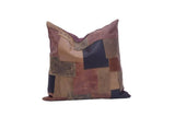Melbourne Leather Co Genuine Leather Patchwork Cushion Cover Pillow Cover Leather Pillow Leather Cushion Vintage Leather Tan Pillow Cover