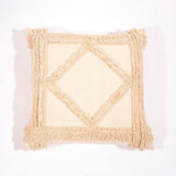 Linen Connections Tassel Hand Tufted Cushion Cover Moroccan Boho 'Shaggy' Beni Ourain Style Cushion Cover - Berber Style Cushion Cover