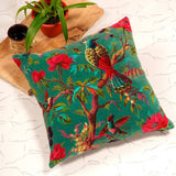 Mexican Painter Pillow Case, Frida Floral Decorative Cushion, Mexican Painter Art Garden Country Mexico Muertes Cushion Cover