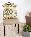 Tassels Linen Cushion Cover 50*50cm Beige Pillow Cover Handmade Boho rustic decor cream Moroccan Cushions Hand Tufted Cushion Lumbar Pillow